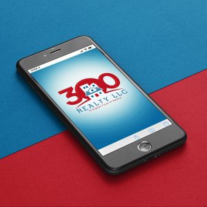 300 Realty LLC Logo - iPhone Mock-up