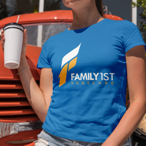 Family 1st-Homecare Logo T-Shir Mock-Up