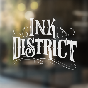 Ink District Window Signage Mockup