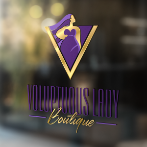 Voluptuous Lady Logo Window Signage Mockup