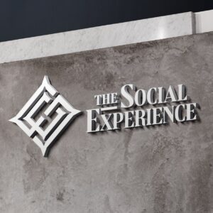 The Social Experience Wall Sign Mockup